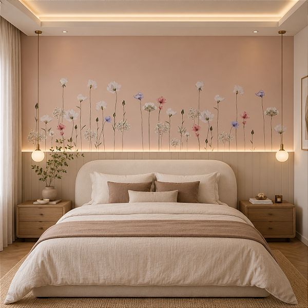 Papel de Parede Personalizado Primavera Clair Mocha Mousse