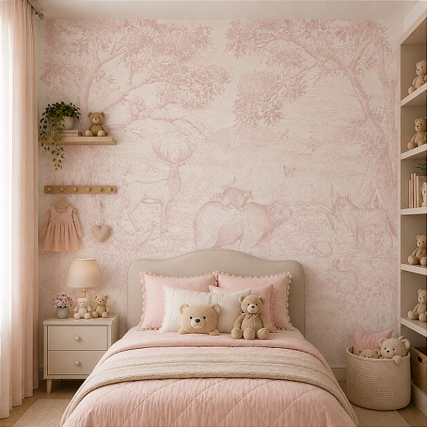 Papel de Parede Personalizado Retrato da Floresta Rose