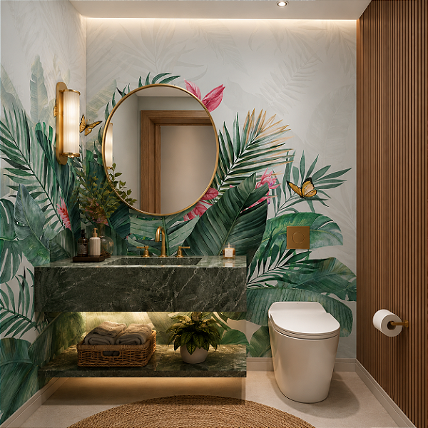 Papel de Parede Personalizado Tropical Feelings Verde