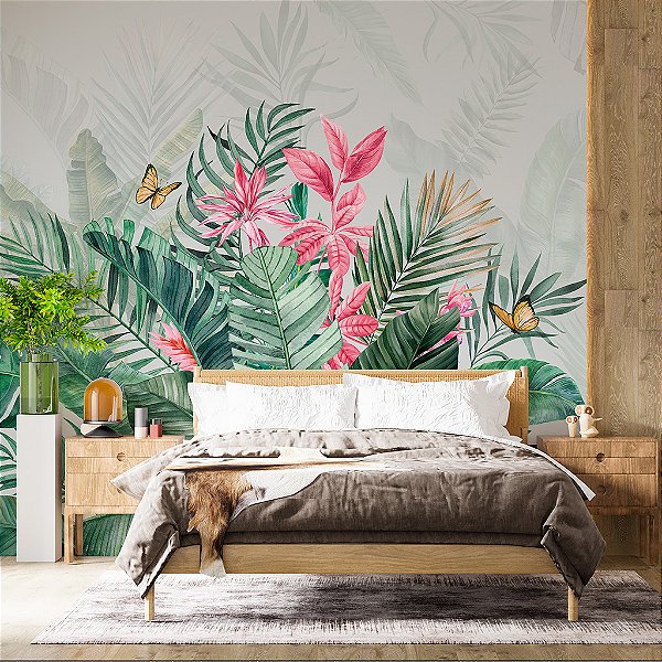 Papel de Parede Personalizado Tropical Feelings Verde