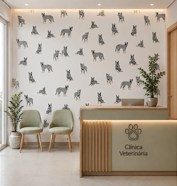 Papel de Parede Personalizado Pet – Cachorro Boiadeiro Australiano Sob Medida