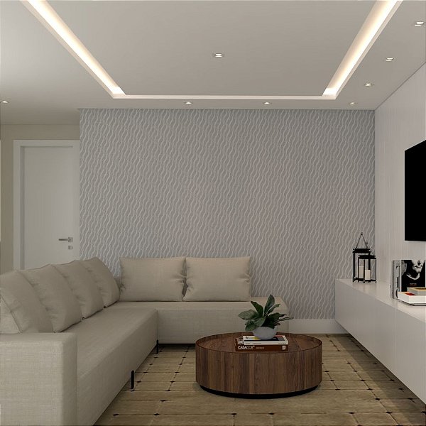 Papel de Parede Personalizado Waves Cinza