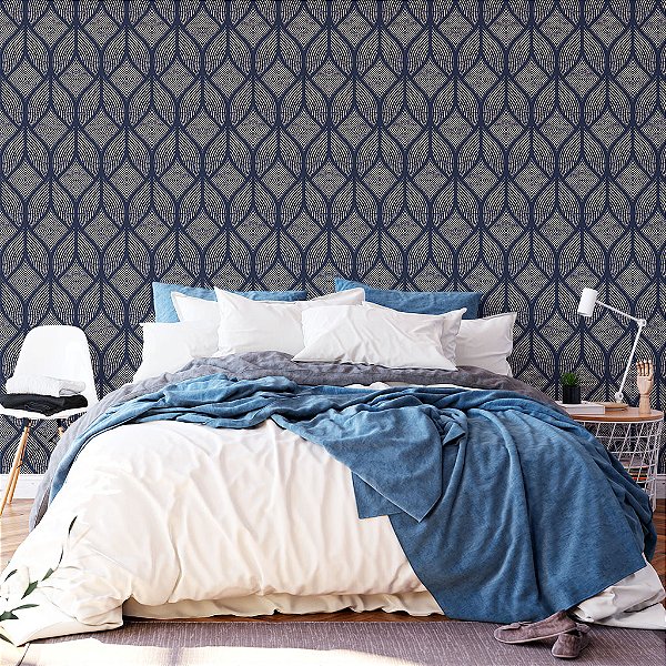 Papel de Parede Personalizado Etternity Azul Marinho