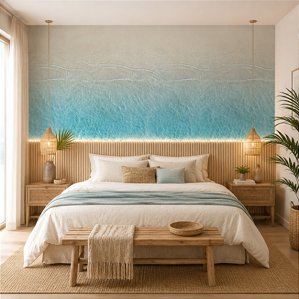 Papel de Parede Personalizado Areia e Mar