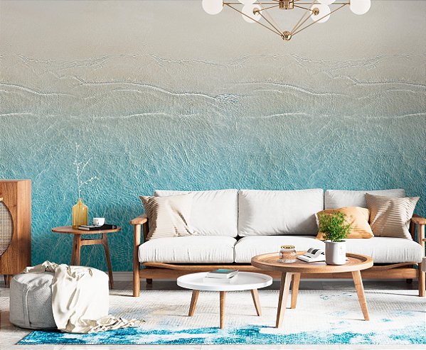 Papel de Parede Personalizado Areia e Mar