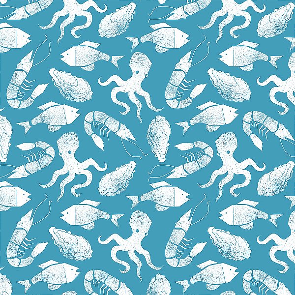 Papel de Parede Personalizado Frutos do Mar