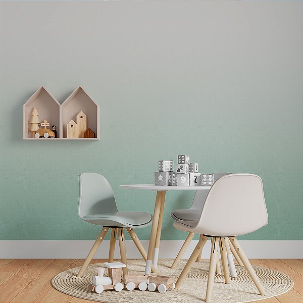 Papel de Parede Infantil Personalizado Textura Degradê Verde