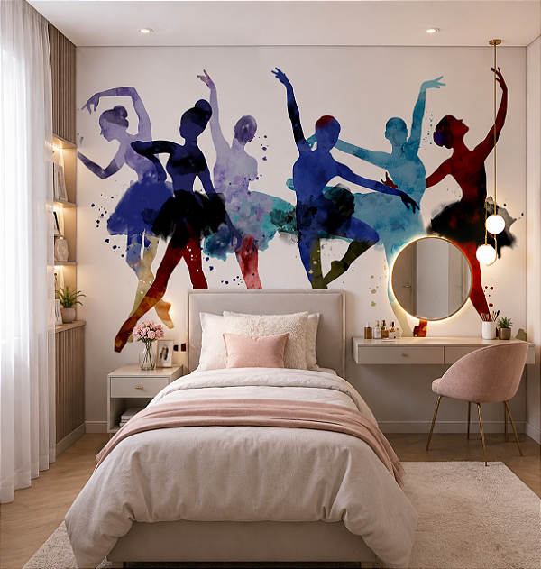 Papel de Parede Personalizado Passos de Ballet