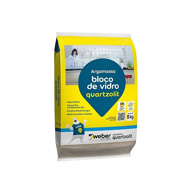 Argamassa Bloco De Vidro 5Kg Quartzolit