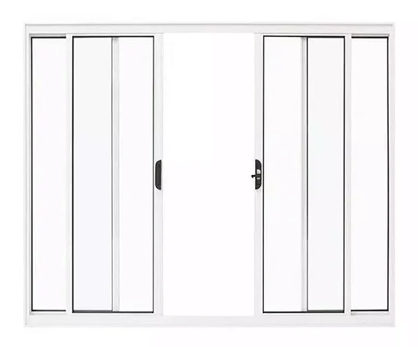 Vitraux De Correr 1.00 X 1.20 4 Folhas Alumínio Branco S/Grade Esquadrisul