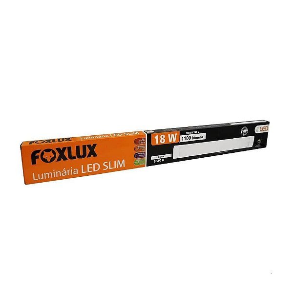 Luminária Led Slim 18W 6.500K Bivolt Foxlux