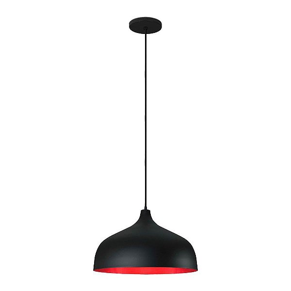 Pendente Luxor Kin Light 1 Lâmpada E-27 Preto/Vermelho