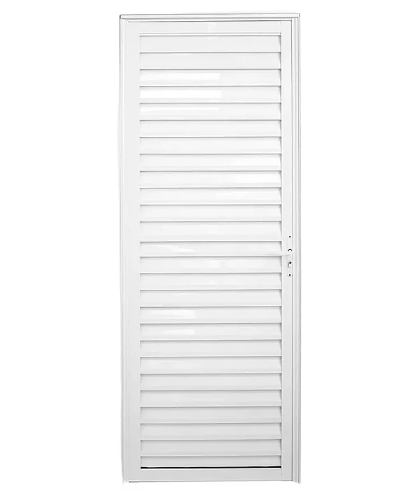 Porta Aluminio Palheta Esquerda Eco 210X70 Branco Esquadrisul