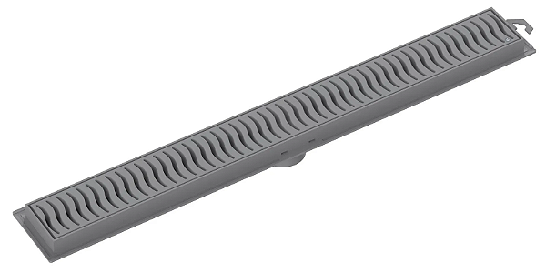 Ralo linear 50cm flat grelha cinza Tigre