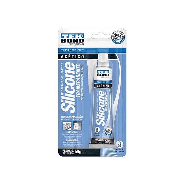 Silicone Acético Multiuso Transparente 50G Tekbond