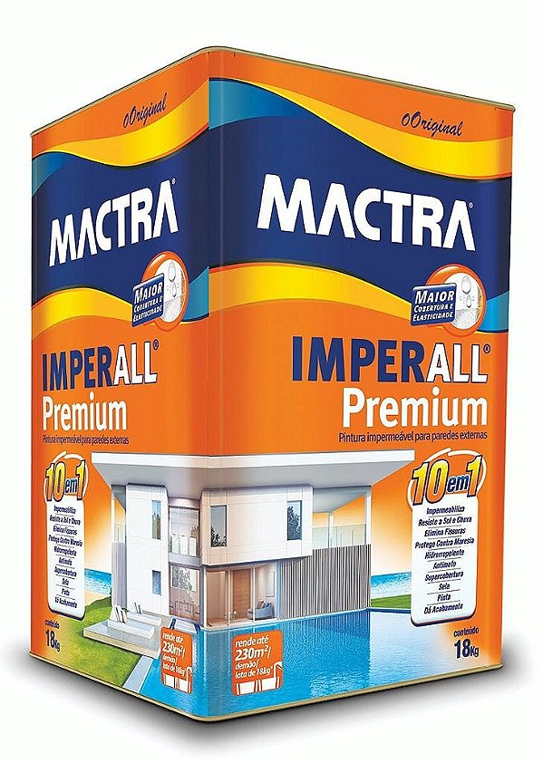 Tinta Impermeabilizante Imperall Premium 10 Em 1 Branca 18Kg Mactra