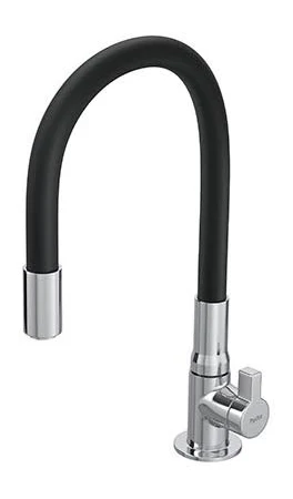 Torneira Flex Hydramotion CR-Preta  De Bancada Hydra
