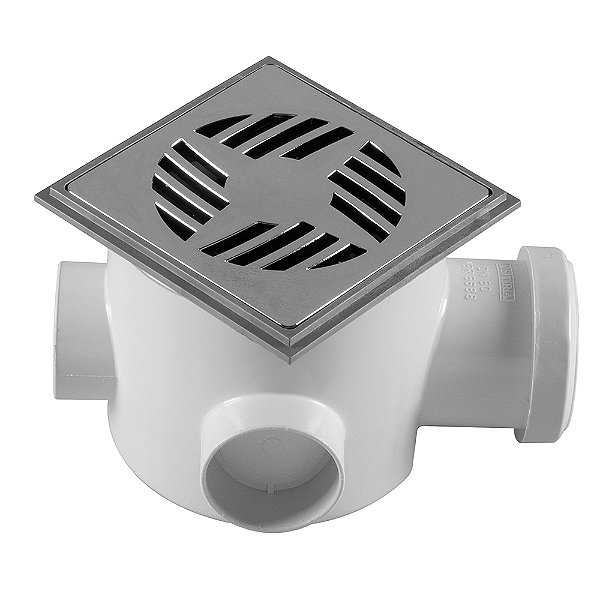Caixa Sifonada Astra Quadrada 10X9Cm Cromado Cs132/V