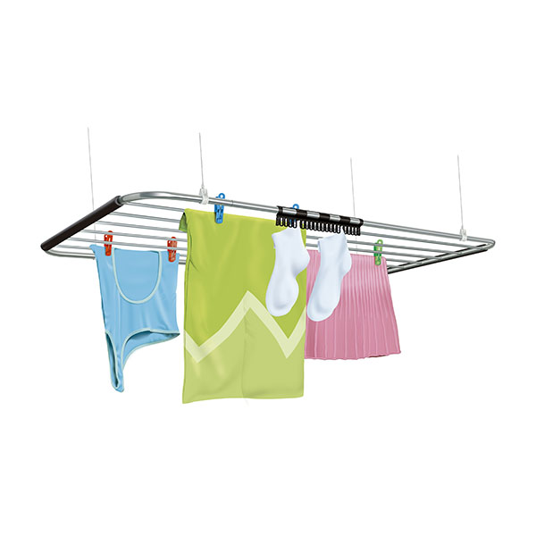 Varal de Teto Secalux Alumínio Preto Nice 100x56cm