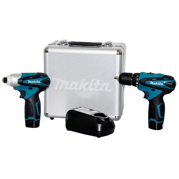 Combo Furadeira / Parafusadeira De Impacto À Bateria Com Maleta - Lct204 Makita