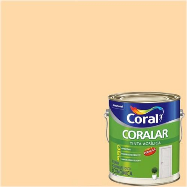 Tinta Latex Coralar Vanilla 3,6 Litros - Acrílico Fosco Econômica - Coral