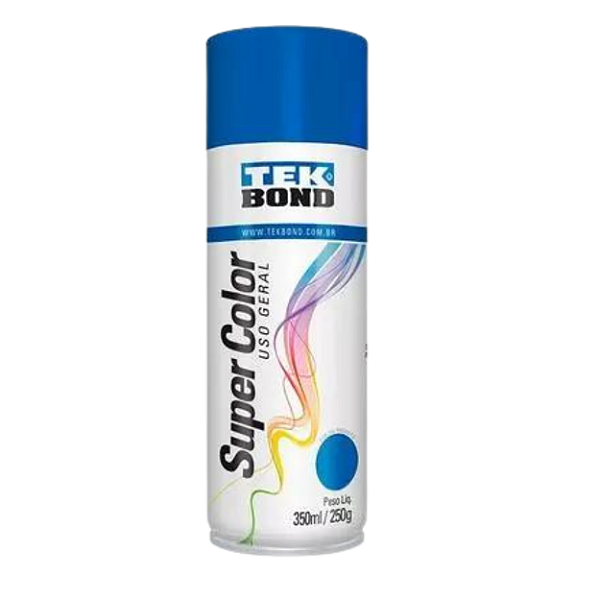 Tinta Spray Azul Uso Geral Super Color 350ml Tekbond