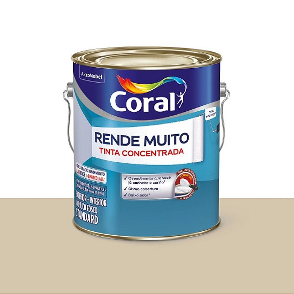 Tinta Standard Acrílica Fosco Rende Muito Areia 3,2L -  Coral