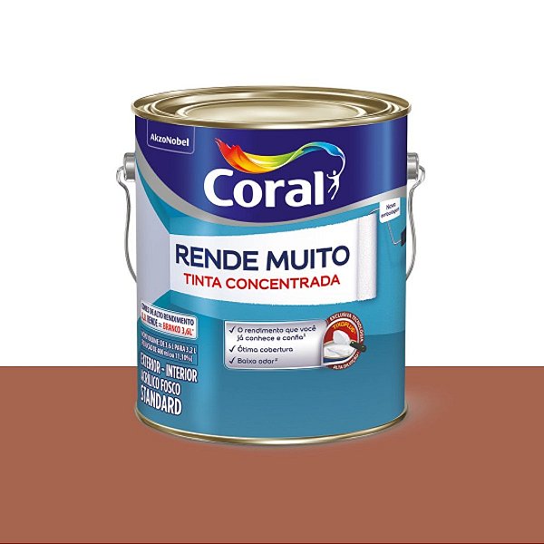 Tinta Standard Acrílica Fosco Rende Muito Pote de Argila 3,2L -  Coral