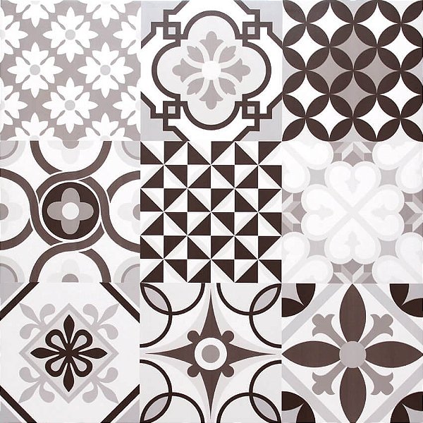 Porcelanato Realce Patchwork Grigio 61x61 61028 Cristofoletti