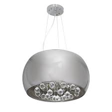 Pendente Cristal Bella Soho Cromado 40cm P/ 5xg9 PD002CR St586