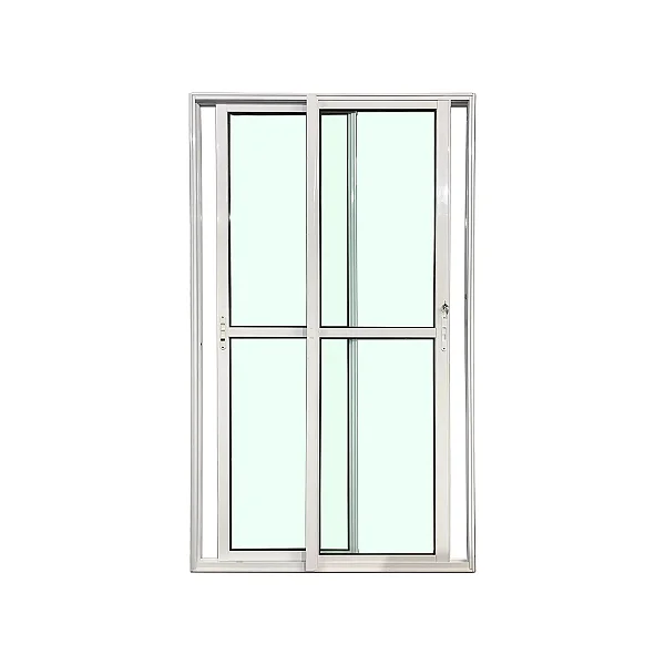 Porta Balcão Select Branco 230X120 2F Vidro 3054  - Atlantica