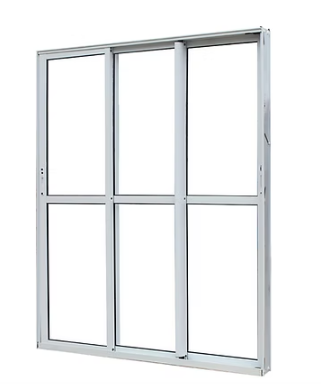Porta Balcão Alumínio Branca com Vidro 3F 210x120 – Atlantica