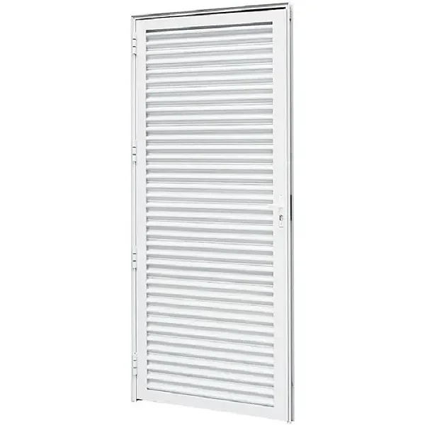 Porta de Alumínio Branca Palheta Magnum Direita 210x90 – Atlântica