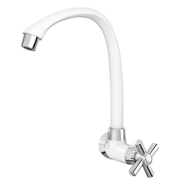 Torneira Tigre Cozinha Parede Bica Alta Branca Cromado 1/2-3/4 " 3300000471