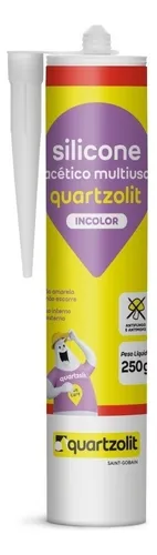 Silicone Acético Multiuso 250g Incolor Quartzolit