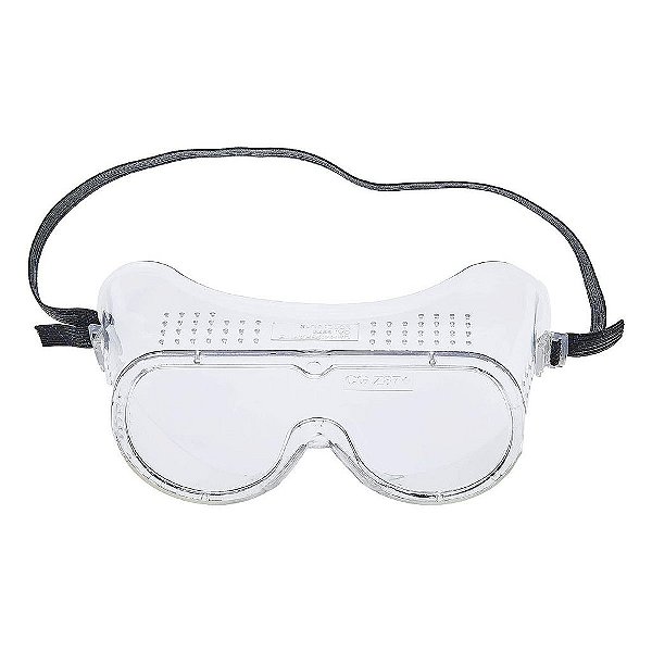 Óculos de Segurança Perfurado Ampla Visão Incolor Carbografite