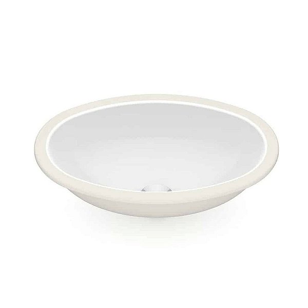 Cuba de Embutir sem Mesa sem Ladrão Oval 495x330MM Branco Incepa
