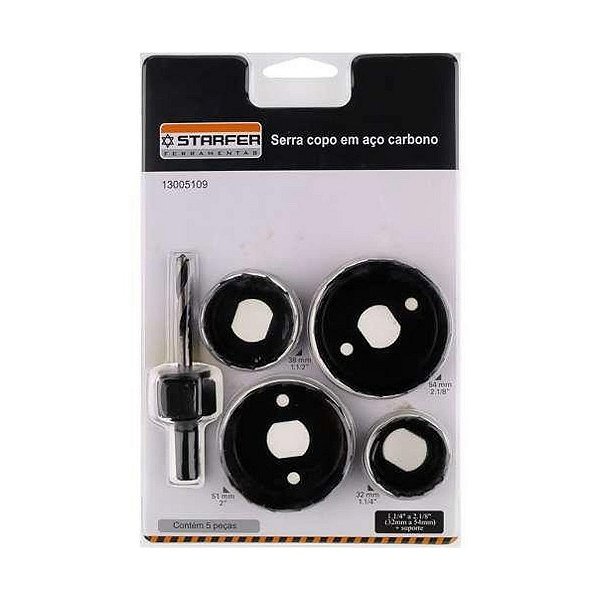 Jogo Serra Copo 5 Peças 13005109 Starfer