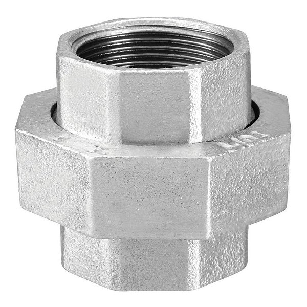 União Galvanizada Assento Cônico Bronze/Ferro 3/4" Tupy