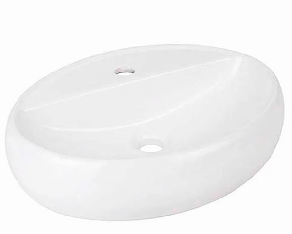 Cuba de Apoio Oval com Mesa Ica11 Branco - Icasa