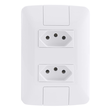 CJ 2 Tomadas 2P +T 10A/ 250V Aria Bra