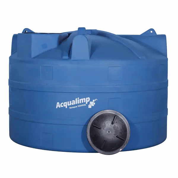 CAIXA D'AGUA TANQUE ACQUALIMP AZUL 10.000L C/T ROSC AGUA PROTEGIDA