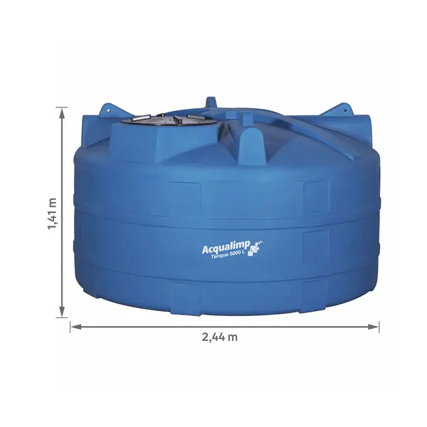 CAIXA D'AGUA TANQUE ACQUALIMP AZUL 5.000L C/T ROSC AGUA PROTEGIDA