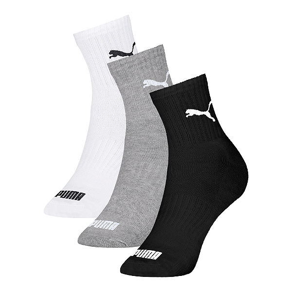 Meia Cano Medio Esportiva Feminina - Kit 3 Pares