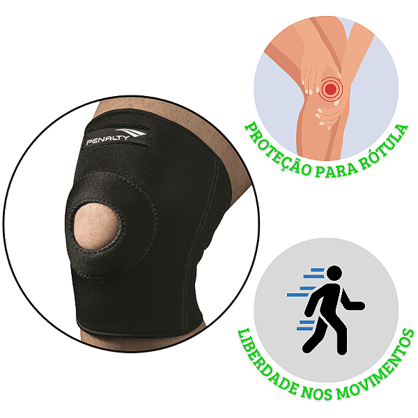 Joelheira Neoprene Com Suporte Para Rótula Penalty
