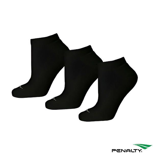 Meia Cano Baixo Penalty - Kit c/ 3 pretas