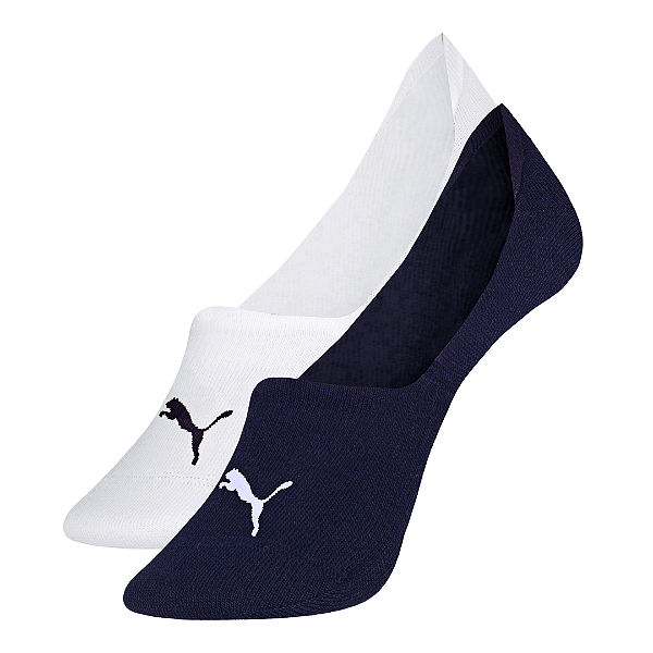 Meia Sapatilha Super Invisível Feminina Kit c/ 2 Pares - Puma
