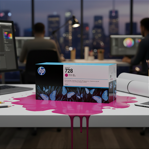 Cartucho De Tinta Hp 728 Magenta 300Ml F9K16A