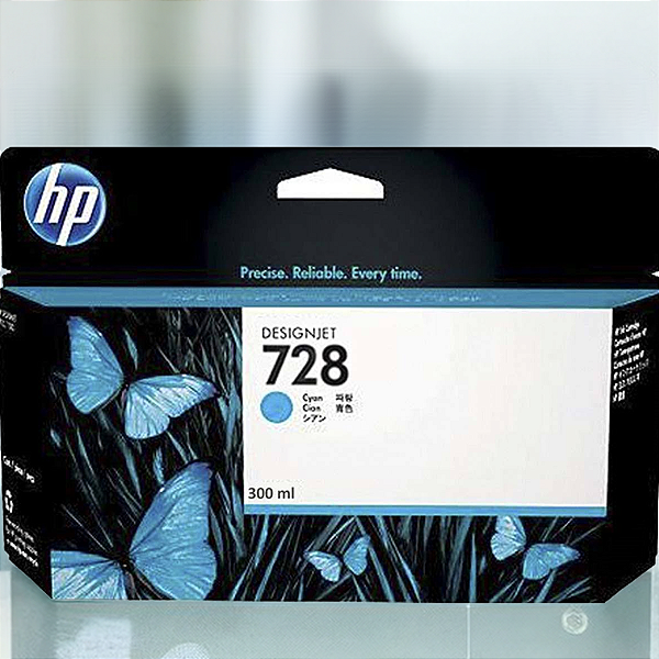 Cartucho De Tinta Hp 728 Ciano 300Ml F9K17A