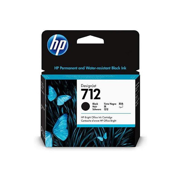 Cartucho De Tinta Hp 712 Preto 80Ml 3Ed71A